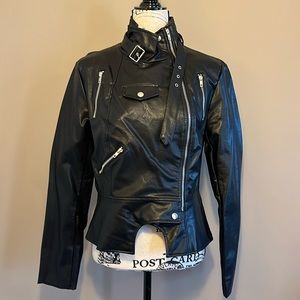 Faux Leather Biker Jacket